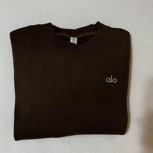 ALO Espresso Crew Neck Pullover - new